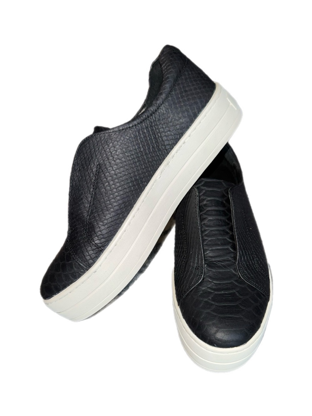 Womens J/Slides Heidi snake-embossed leather platform slip-on sneakers size 7.5